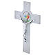 Cruz círculo Jubileo 2025 purpurina cuerpo moderno plata 26x17 cm s3