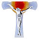 Cruz de vidrio motivo sol Jubileo 2025 cuerpo estilizado plata 26x15 cm s3