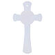 Cruz de vidrio motivo sol Jubileo 2025 cuerpo estilizado plata 26x15 cm s5
