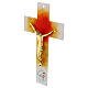 Cruz de vidrio blanco con decoraciones Jubileo 2025 cuerpo dorado 25x17 cm s2