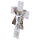 Cruz Jubileu 2025 vidro branco Cristo ressuscitado 26x17 cm s4