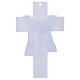 Cruz Jubileu 2025 vidro branco Cristo ressuscitado 26x17 cm s5