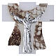 Jubilee 2025 White Glass Resurrected Christ Crucifix, 26x17 cm s2
