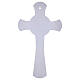 Cruz círculo vidrio blanco purpurina oro Jubileo 2025 34x20 cm s4