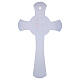 Croce cerchio glitter argento Giubileo 2025 vetro bianco 34x20 cm s4