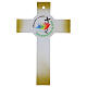 Croce in vetro glitter oro logo Giubileo 2025 47x30 cm s1