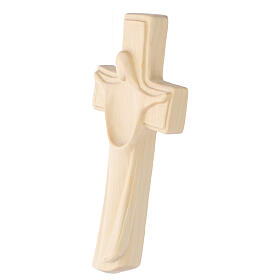 Cruz de pared estilizada madera natural Val Gardena