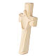 Crocifisso da parete stilizzata legno naturale Val Gardena s2