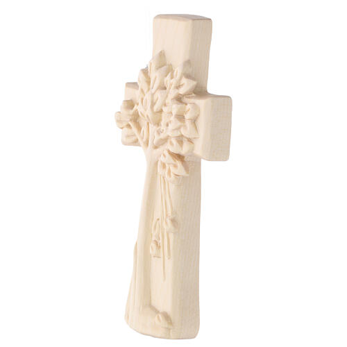 Cruz Árbol de la Vida madera de arce pintada Val Gardena 2