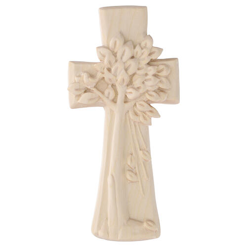 Croce albero della vita legno d'acero colorato Val Gardena 1