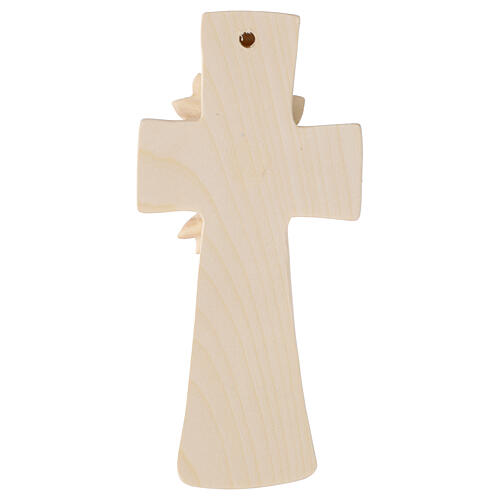 Croce albero della vita legno d'acero colorato Val Gardena 3