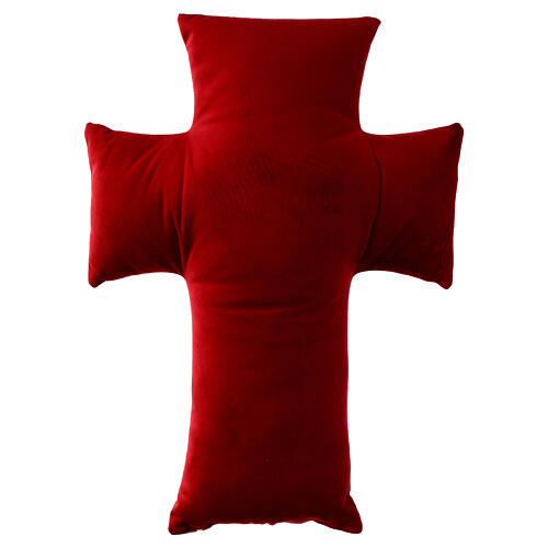 Virgin of Silence, cross-shaped pillow, 18x12 in 3