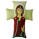 Virgin of Silence, cross-shaped pillow, 18x12 in s1