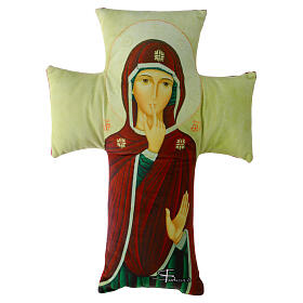 Cojín cruz Virgen del Silencio 45x30 cm