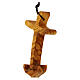 Anchor of Salvation in Italian Olive Wood Cross, 8x5 cm s2