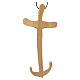 Cruz de madera de olivo italiano ancla de la esperanza 14x7 cm s3