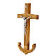 Croix ancre du salut en olivier italien corps en métal 20x10 cm s2