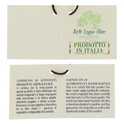 Croce ulivo italiano ancora della salvezza 23x12 cm 4