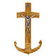 Italian Olive Wood Anchor of Salvation Cross, 23x12 cm s1