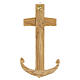 Italian Olive Wood Anchor of Salvation Cross, 23x12 cm s3