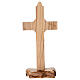 Cruz de mesa em madeira de oliveira italiana com corpo de metal 15x6 cm s3