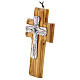 National olivewood cross with Trinity metal application, 5x3 in s2