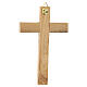 Crucifix en bois d'olivier italien 16x10 cm corps en métal s3