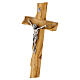 Italian olivewood crucifix with irregular edges, 7x4 in s2