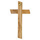 Italian olivewood crucifix with irregular edges, 7x4 in s3