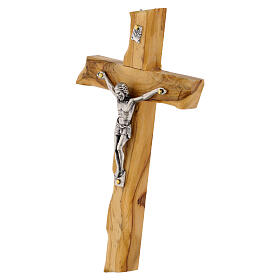 Cruz de oliveira italiana com borda irregular 18x10 cm