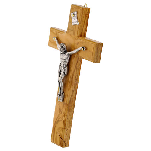Crucifijo clásico de madera de olivo nacional 20x10 cm 2