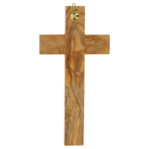Crucifijo clásico de madera de olivo nacional 20x10 cm 3