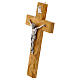 Crucifijo clásico de madera de olivo nacional 20x10 cm s2