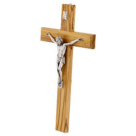 Classic Italian olivewood crucifix, 12x6 in
