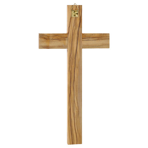 Crucifix classique en olivier italien 30x15 cm 3