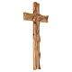 Cruz de parede em madeira de oliveira italiana 30x15 cm s4