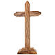 Cruz de mesa barroca em madeira de oliveira nacional 30x16 cm s3