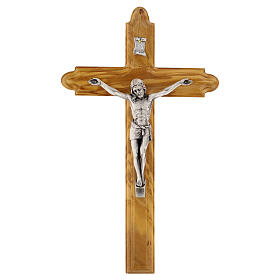 Cruz barroca de madera de olivo italiano 28x16 cm