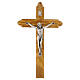 Croix baroque en bois d'olivier italien 28x16 cm s1