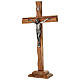 Irregular olive wood national table cross, 38x19 cm s2