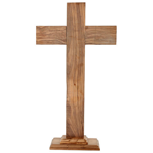 Cruz de mesa em madeira de oliveira italiana 47x25 cm 3