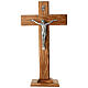 Cruz de mesa em madeira de oliveira italiana 47x25 cm s1