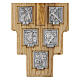 Italian olivewood wall crucifix, Way of the Cross, 11x6 in s4