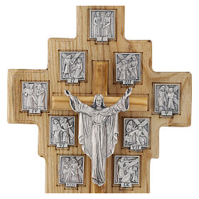 National olive wood Cross Via Crucis, 28x16 cm