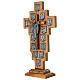Croce da tavolo in ulivo italiano Via Crucis 32x16 cm s3