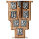 Croce da tavolo in ulivo italiano Via Crucis 32x16 cm s4