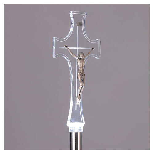 Kruzifix aus Plexiglas mit weißer LED-Beleuchtung, 150 cm 3