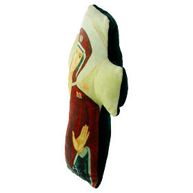 Cruz acolchada Virgen del Silencio 14x10 cm
