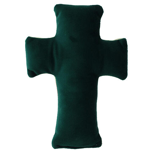 Cruz acolchada Virgen del Silencio 14x10 cm 3