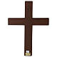 Wooden crucifix with bas-relief, painted mantle and white cross s3